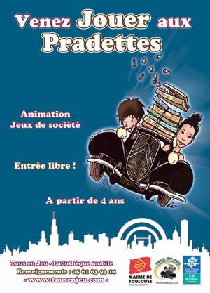 Affiche Une ludothèque itinérante au coeur du quartier des Pradettes