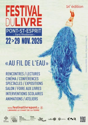 Affiche 14e Festival du Livre de Pont-St-Esprit et du Gard Rhodanien