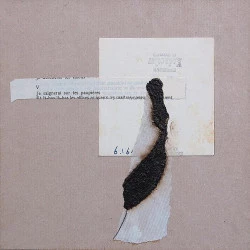 Papier Collé XIII - Papiers marouflés sur toile, 20x20 cm. - Pascal Rennié 