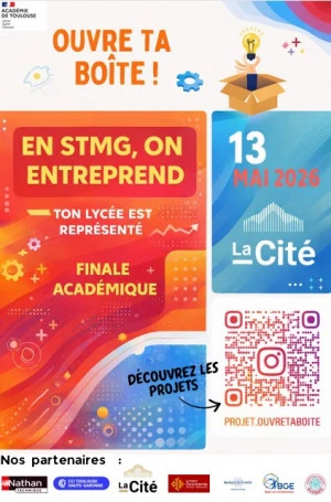 Affiche Finale du concours académique "Ouvre Ta Boîte"