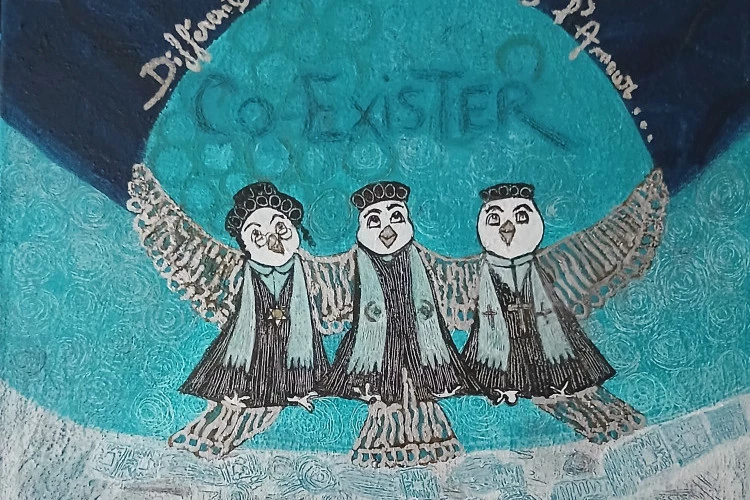 Co-Exister - Technique mixte, 4Ox40 2O26 - 300 