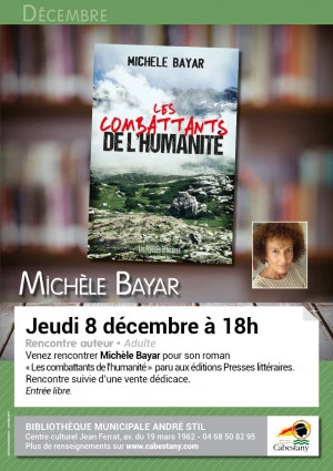 Affiche Rencontre avec l'auteur Michèle Bayar