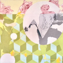 Roses - Acrylique sur toile 110 x 105cm - 1000 