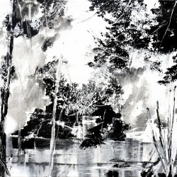 Sans titre - Acrylique et glycéro sur toile, 55 x 75 cm, 2024 - Frédéric Fau 