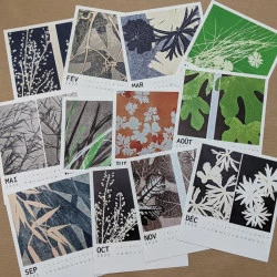 Agenda 2025 - Agenda : 12 reproduction de monotypes originaux sur papier dessin