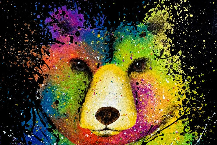 Guérison - Acrylique sur toile sur châssis 50x50cm - Sylvie Clain 