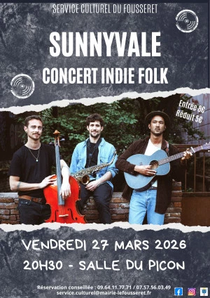 Affiche Concert Indie Folk "SUNNYVALE