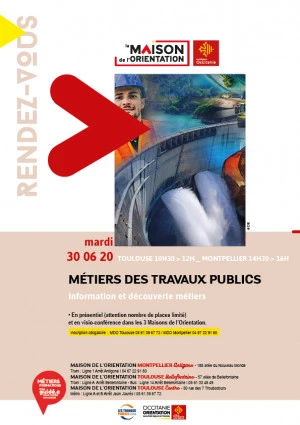 Affiche Les métiers des Travaux Publics