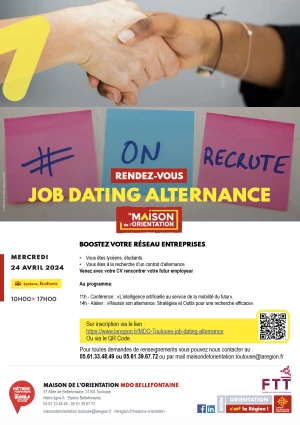 Affiche Job dating alternance (Public lycéen et étudiant)