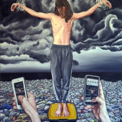 La mort de la jeunesse - 150 x 120 cm / huile sur toile