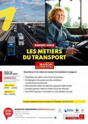 Affiche LES METIERS DU TRANSPORT