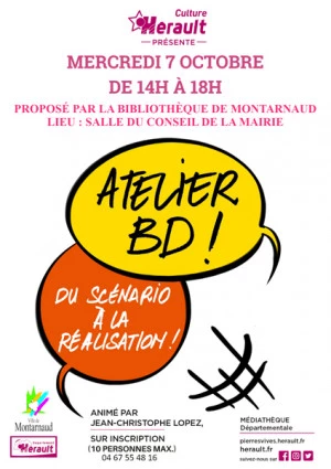 Affiche Atelier Bande Dessinée « Du scénario à la réalisation »