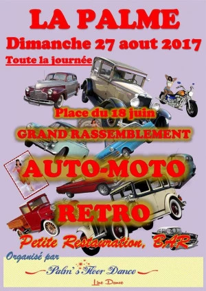 Affiche Rassemblement Voitures & Motos rétro 