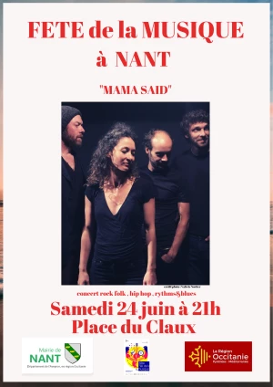 Affiche Fête de la Musique :concert Mama Said