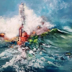 Le phare - huile sur toile 12F - 820 € 