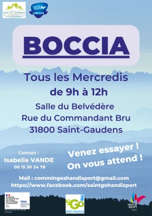 Affiche Saint-Go Handisport - Séances de Boccia 