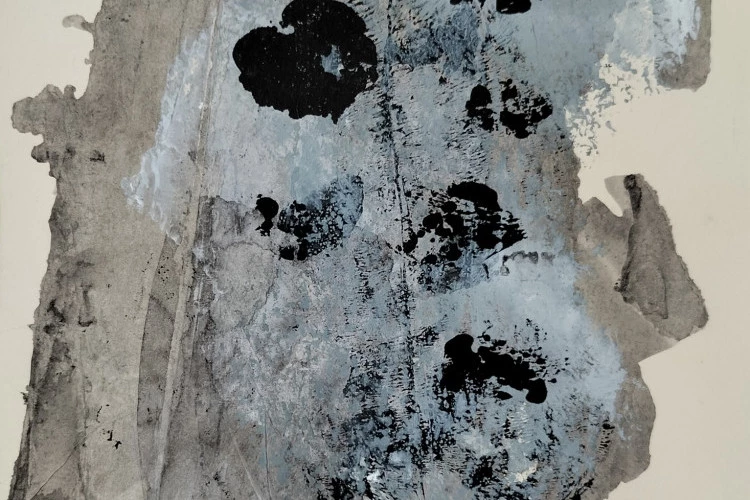 Sans titre - technique mixte sur papier bible marouflé sur carton 15,5 x 21 cm - ©odileboutet 