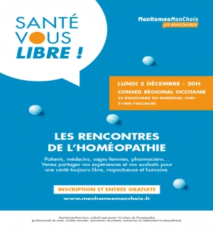 Affiche Santé Vous Libre ! Les Rencontres de l'Homéopathie