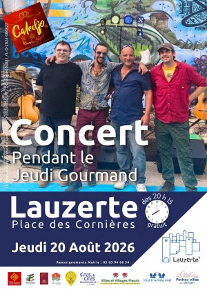 Affiche Concert du groupe Caledjo lors du Jeudi Gourmand 