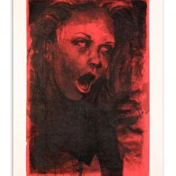 eXtase 1 - Fusain, pastel et encre de chine sur papier de soie - 60 x 80 cm - 2021