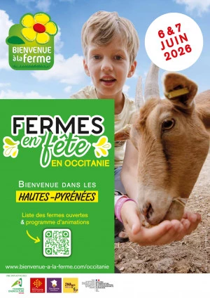 Affiche "Fermes en Fête" en Occitanie - (Hautes-Pyrénées)