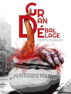 Affiche Le Grand Déballage des Plasticiens Volants
