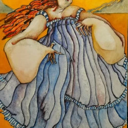 murmure du soleil 3 - 80x100 cm ; huile/lin - 1500€ 
