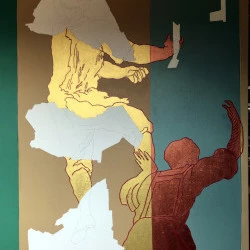 Les grimpeurs - Acrylique sur toile 130 x 163cm - 1000 