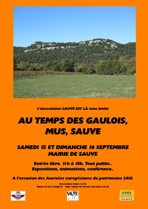 Affiche JEP 2018 : Au temps des Gaulois, Mus, Sauve