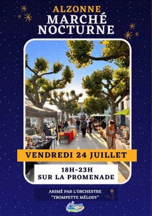 Affiche Marché nocturne animé d'Alzonne