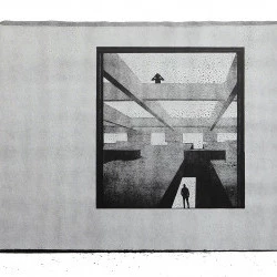 RNP 190 - Révélation à l'encre de Chine sur papier de format 130 x 153 cm réalisé en 2020 - Thomas de Vuillefroy 