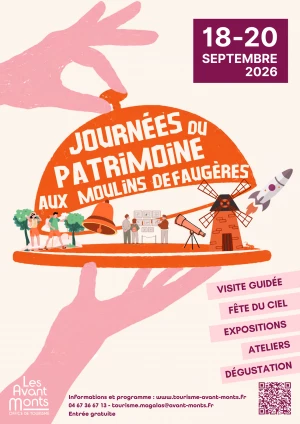 Affiche Journées européennes du patrimoine aux Moulins de Faugères 