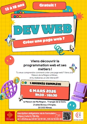 Affiche Dev'Web - création d'une page web