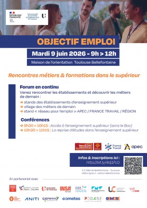 Affiche Rencontres métiers & formations dans le supérieur : Objectif emploi
