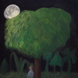 Le soir - huile sur toile 80 x 80 cm - Joseph Lazaro 