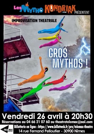 Affiche GROS MYTHOS Spectacle d'improvisation théâtrale 