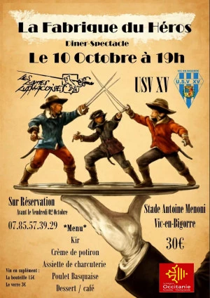 Affiche Diner spectacle de capes et d'épées