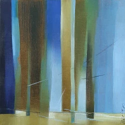 " Lumières de printemps " - 40x40 - Peinture à l'huile au couteau à peindre - année 2024