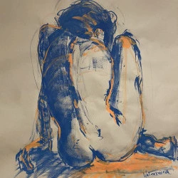 « Série bleue » - Feutres de graffeurs - 100x96 cm 