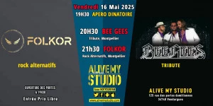 Affiche Folkor + Tribute Bee Gees - Soirée NOTYOURLIVE