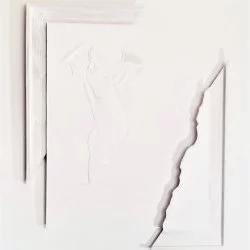 " Sans Titre" - 1998 - Plâtre - Gesso - bois - 134x119 cm