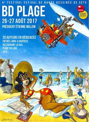 Affiche BD Plage Sète