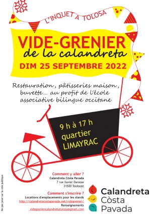 Affiche Vide Grenier de la Calandreta Costa Pavada