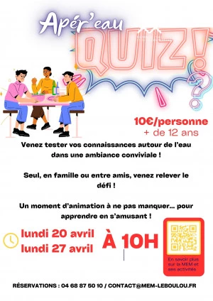 Affiche Apér'Eau Quiz