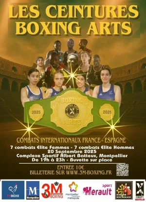 Affiche Les ceintures Boxing Arts - Combats internationaux France/Espagne 