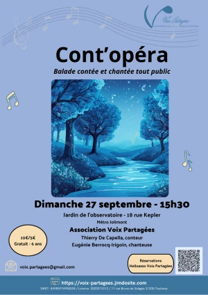 Affiche Cont'opéra au parc de l'observatoire