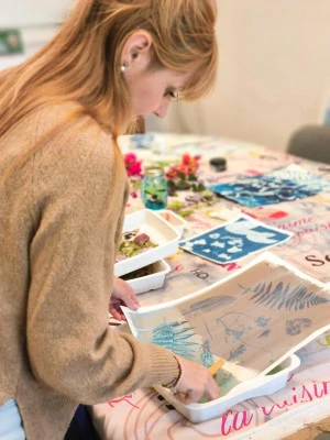 Affiche Atelier Cyanotype par Isabelle Munoza Bover.