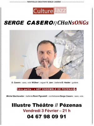 Affiche Serge Casero CHANSONGS