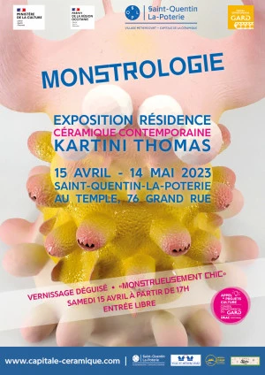Affiche Monstrologie, Exposition Céramique Contemporaine