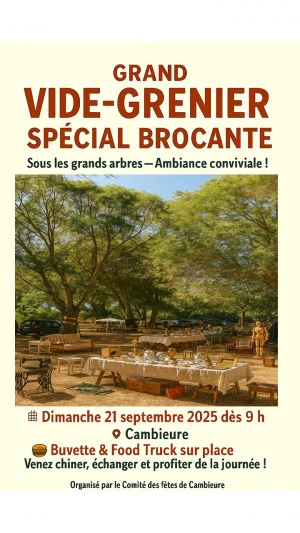 Affiche Vide grenier spécial brocante